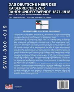 Das Deutsche Heer des Kaiserreiches zur Jahrhundertwende 1871-1918 - Band 4 (Soldiers Weapons & Uniforms - 800)