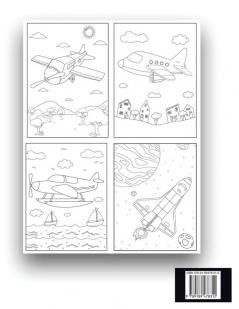 Flugzeug Malbuch: Aktivitätsbuch für Kinder