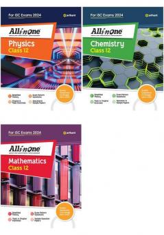 All In One Class 12th Physics Chemistry Mathematics for ISC Exam 2024 (Set of 3 Books)