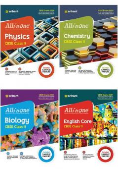 All In One Class 11th Physics Chemistry Biology English Core for CBSE Exam 2024 (Set of 4 Books)