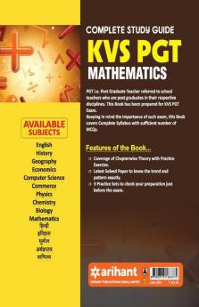 KVS PGT Mathematics Guide 2018