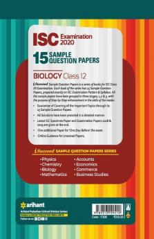 15 Sample Question Papers ISC Biology Class 12 2019-20