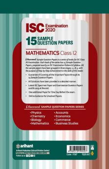 15 Sample Question Papers ISC Mathematics Class 12 2019-20