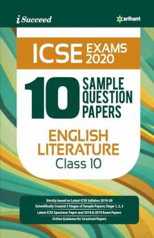 10 Sample Question Papers ICSE English Literature Class 10 2019-20