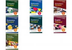 Bloom CAP Olympiad Accountancy Economics Commerce English Reasoning And Aptitude Mathematics Computer Class 12 (Set of 7 books)