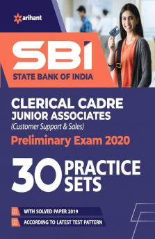 SBI 30 Practice Sets Clerical Cadre Junior Associates Preliminary Examination 2020 (Old Edition)