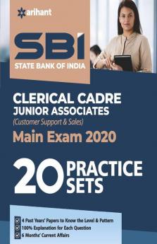 SBI Clerk Junior Asscociates 20 Practice Sets Mains Exam 2020 (Old Edition)