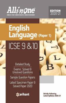 All In One ICSE English Language Class 9 and 10 Paper 1 2020-21