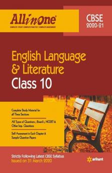 CBSE All In One English Language & Literature Class 10 for 2021 Exam