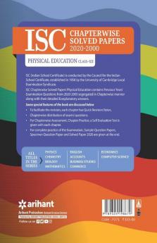 ISC Chapterwise Solved Papers Physical Education Class 12 for 2021 Exam