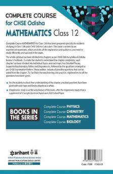 Complete Course For CHSE Odisha Mathematics Class 12 for 2021 Exam