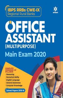 IBPS RRBs CWE-IX Office Assistant Multipurpose Main Exam 2020