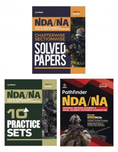 Pathfinder NDA/NA National Defence Academy & Naval Academy Chapterwise & Sectionwise Solved Paper and 10 Practice (Set of 3 books)