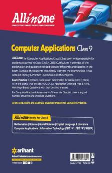 CBSE All In One Computer Application Class 9 for 2022 Exam (Updated edition for Term 1 and 2)