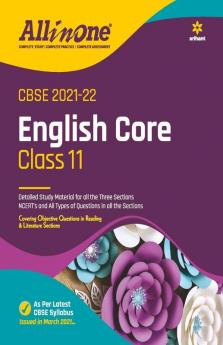 CBSE All In One English Class 11 for 2022 Exam (Updated edition for Term 1 and 2)