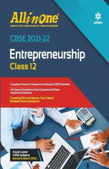 CBSE All In One Entrepreneurship Class 12 for 2022 Exam (Updated edition for Term 1 and 2)