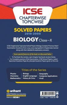 ICSE Chapterwise Topicwise Solved Papers Biology Class 10 for 2022 Exam