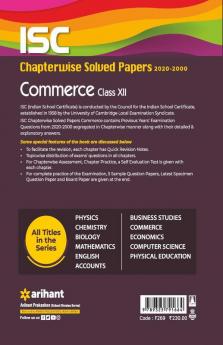 ISC Chapterwise Solved Papers Commerce Class 12 for 2022 Exam