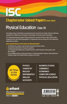 ISC Chapterwise Solved Papers Physical Education Class 12 for 2022 Exam