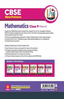 CBSE New Pattern Mathematics Class 9 for 2021-22 Exam (MCQs based book for Term 1)