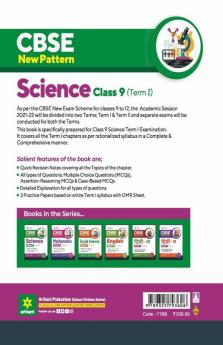 CBSE New Pattern Science Class 9 for 2021-22 Exam (MCQs based book for Term 1)