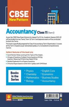 CBSE New Pattern Accountancy Class 11 for 2021-22 Exam (MCQs based book for Term 1)