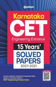 15 Years Solved Papers Karnataka CET Engineering Entrance 2022