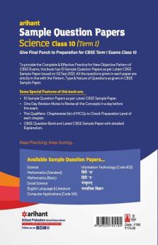 Arihant CBSE Term 1 Science Sample Papers Questions for Class 10 MCQ Books for 2021 (As Per CBSE Sample Papers issued on 2 Sep 2021)