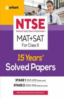 NTSE MAT + SAT 15 Years Solved Paper for Class 10 2022