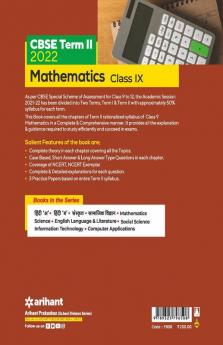 Arihant CBSE Mathematics Term 2 Class 9 for 2022 Exam (Cover Theory and MCQs)