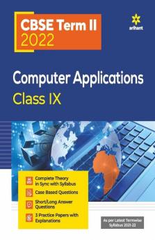 Arihant CBSE Computer Application Term 2 Class 9 for 2022 Exam (Cover Theory and MCQs)