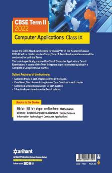 Arihant CBSE Computer Application Term 2 Class 9 for 2022 Exam (Cover Theory and MCQs)