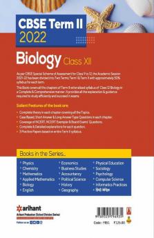 Arihant CBSE Biology Term 2 Class 12 for 2022 Exam (Cover Theory and MCQs)