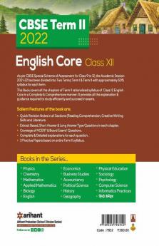 Arihant CBSE English Core Term 2 Class 12 for 2022 Exam (Cover Theory and MCQs)