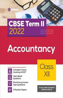 Arihant CBSE Accountancy Term 2 Class 12 for 2022 Exam (Cover Theory and MCQs)