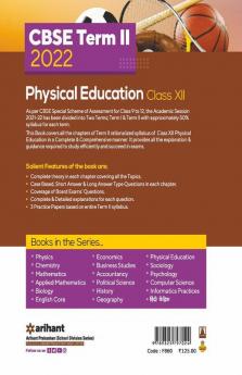 Arihant CBSE Physical Education Term 2 Class 12 for 2022 Exam (Cover Theory and MCQs)