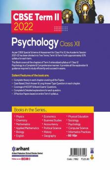 Arihant CBSE Psychology Term 2 Class 12 for 2022 Exam (Cover Theory and MCQs)