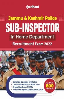 Jammu & Kashmir Police Sub Inspector in Home Department Exam 2022