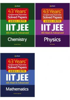 IIT - JEE ( Mains & Advanced) 41-Years Set Of 3-Books (Chem. + Phy. + Maths. ) Chapterwise Topicwise Solved Papers (2020-1979)