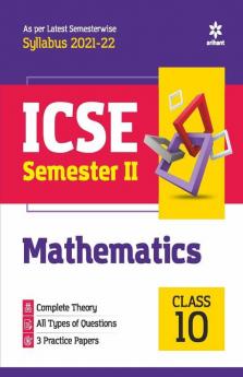 Arihant ICSE Mathematics Semester 2 Class 10 for 2022 Exam