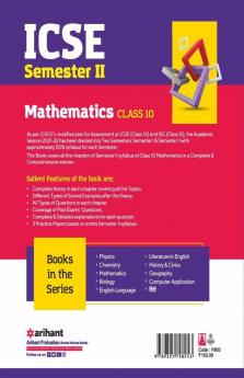 Arihant ICSE Mathematics Semester 2 Class 10 for 2022 Exam