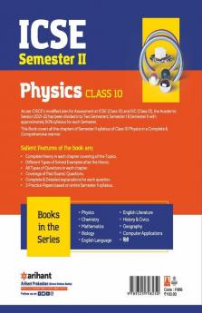 Arihant ICSE Physics Semester 2 Class 10 for 2022 Exam