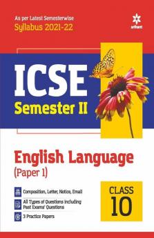 Arihant ICSE English Language (Paper 1) Semester 2 Class 10 for 2022 Exam