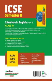 Arihant ICSE Literature in English (Paper 2) Semester 2 Class 10 for 2022 Exam