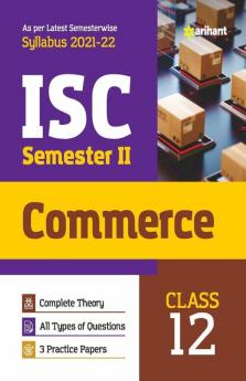 Arihant ISC Commerce Semester 2 Class 12 for 2022 Exam