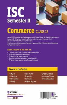 Arihant ISC Commerce Semester 2 Class 12 for 2022 Exam