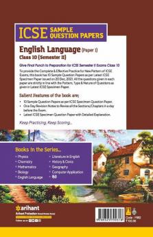 Arihant ICSE Semester 2 English Language (Paper 1) Class 10 Sample Question Papers (As per ICSE Semester 2 Specimen Paper Issued on 20 Dec 2021)