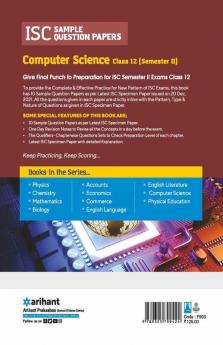 Arihant ISC Semester 2 Computer Science Class 10 Sample Question Papers (As per ISC Semester 2 Specimen Paper Issued on 20 Dec 2021)