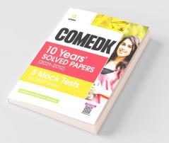 COMEDK 10 Years Solved Papers (2021-2012) 5 Mock Tests For 2022 Exam