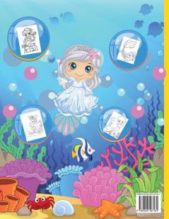 Mermaid Coloring Book For Kids: Amazing Coloring & Activity Book with Pretty Mermaids for Kids Ages 4 - 8 / 47 Unique Coloring Pages / Perfect Gift